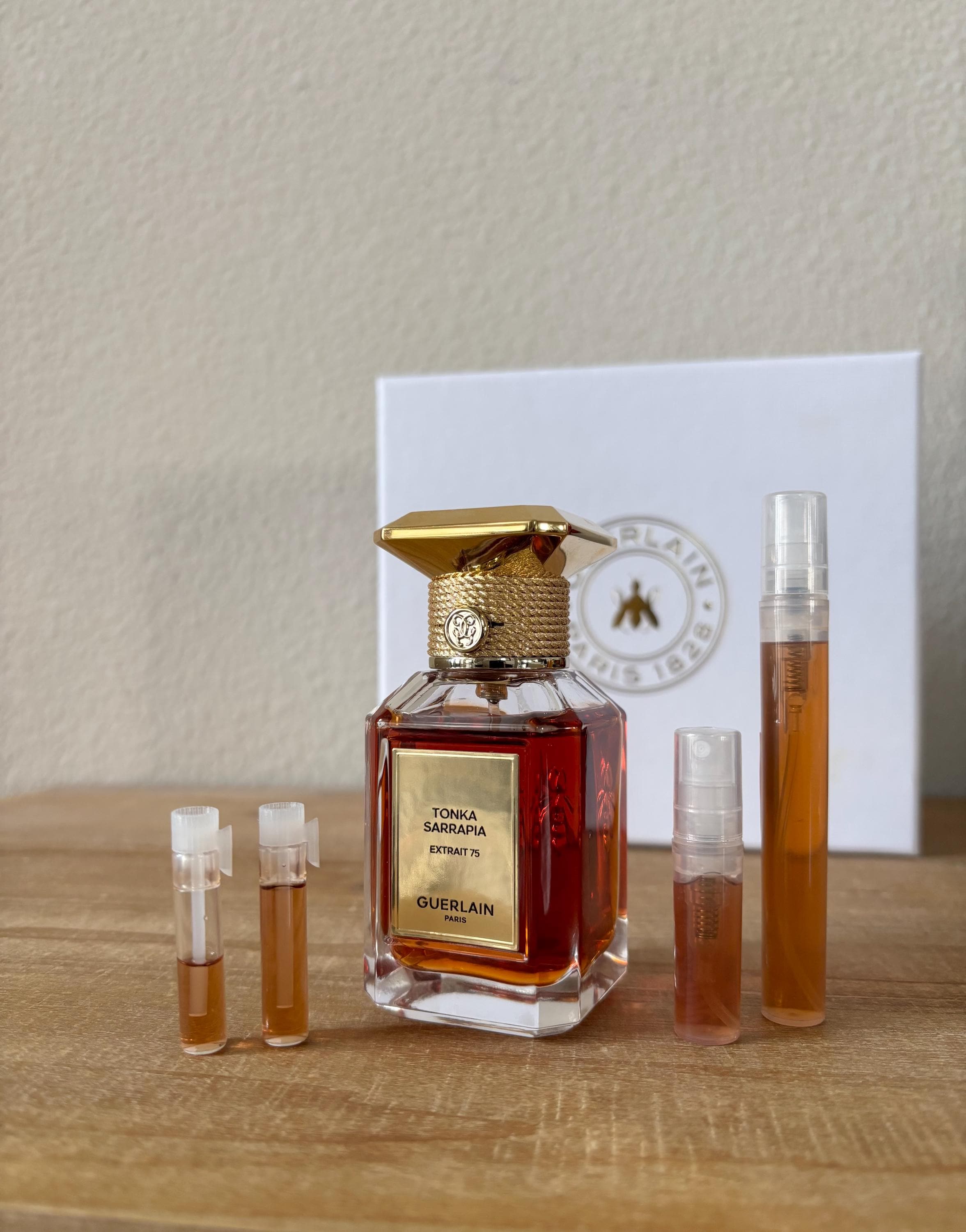 即購入可GUERLAIN TONKA SARRAPIA EXTRAIT 50ml Guerlain Tonka Sarrapia Extrait Sample From Pure Extrait 75 Parfum