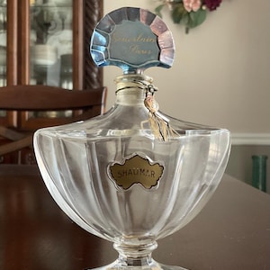 Vintage 1940s Guerlain Shalimar *EMPTY* Baccarat Big Bottle 5 3/4" Tall
