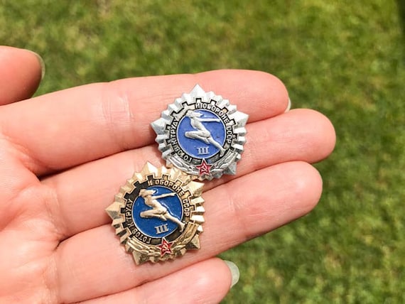 Vintage USSR GTO Pin: Ready for Labor and Defense Badge - Etsy