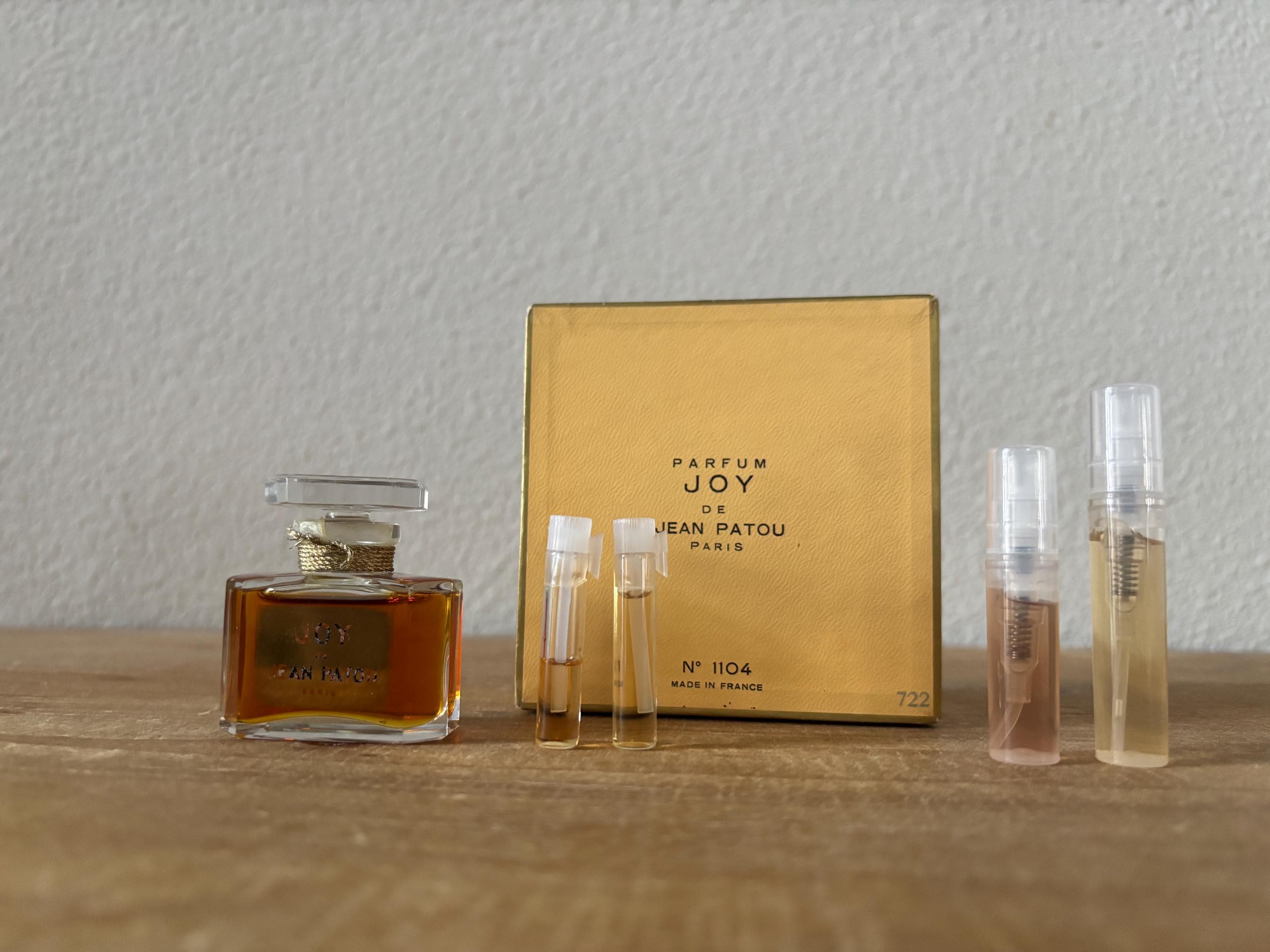 Vintage 1970s Jean Patou Joy Sample From Pure Parfum Extrait Paris