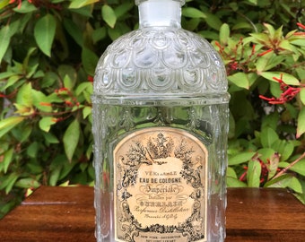 Bee Bottle EMPTY Vintage 1940s Guerlain Eau De Cologne Imperial Veritable Very Rare Huge Bottle 1 Quart 32 Oz 950 ml for Parfum Collectors