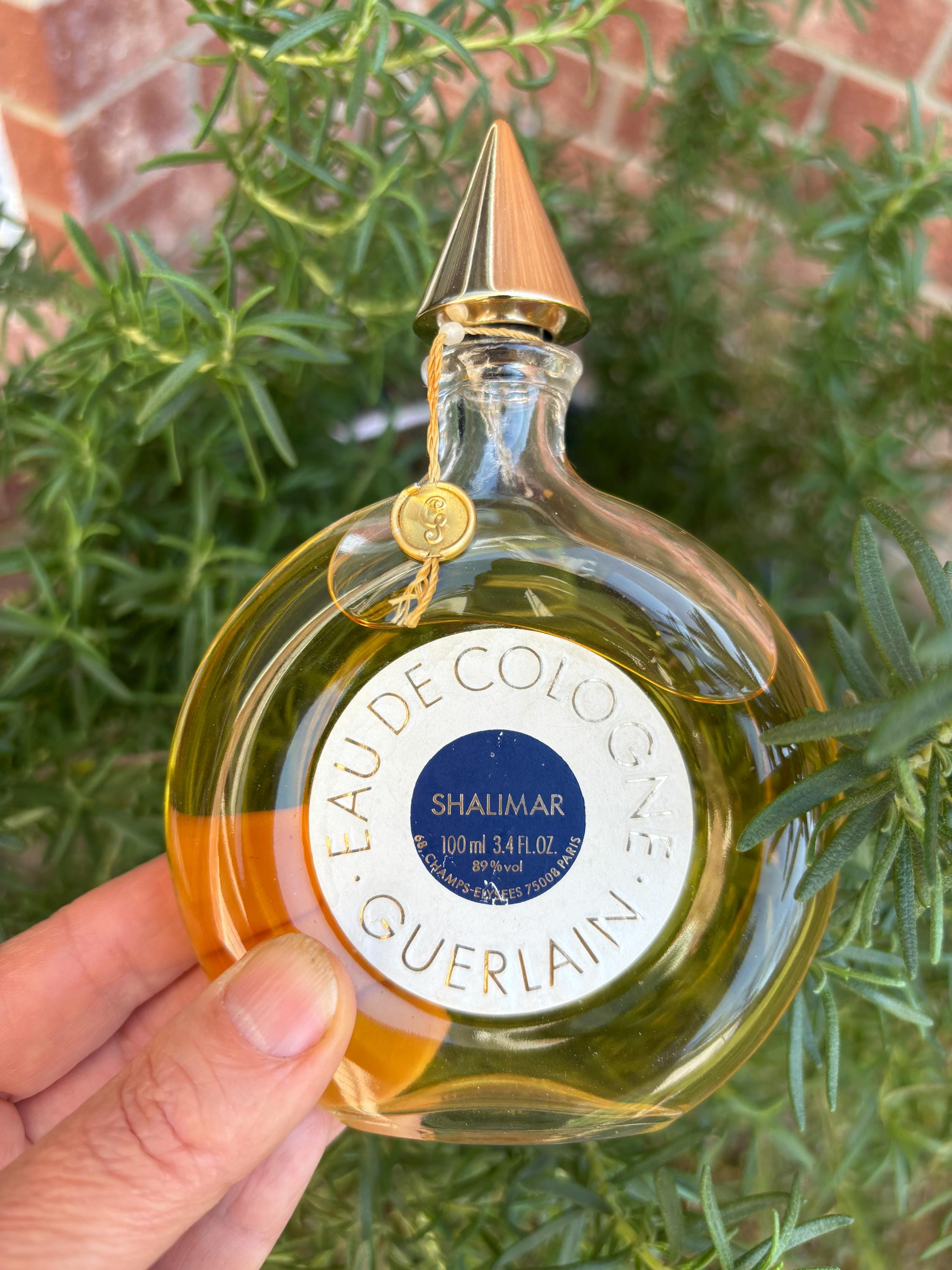 Vintage 1970s Guerlain Shalimar Eau De Cologne 100ml 3.4 Oz Round