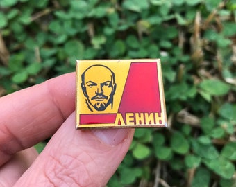 Vintage Soviet Pin Lenin Pin USSR Soviet Russian Revolutionary Leader Pin Communist Propaganda USSR Vintage Badge Lenin