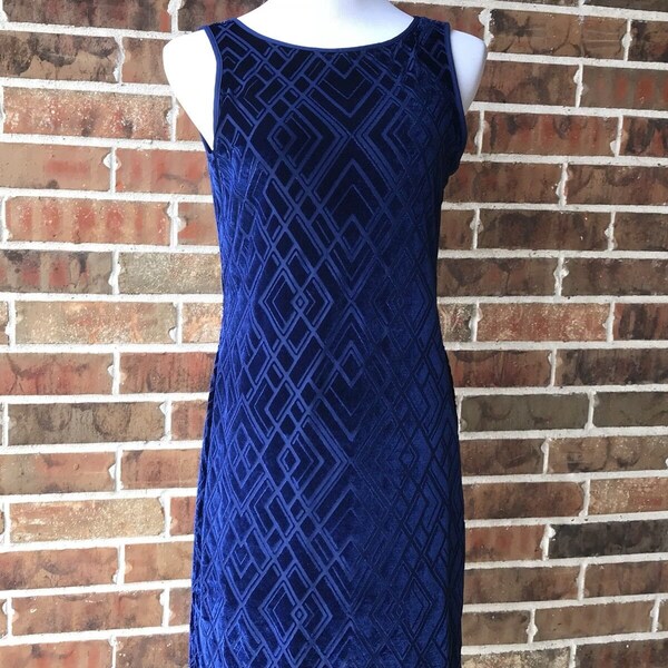 1970s Cobalt Blue Maxi Dress | O/S main image 1