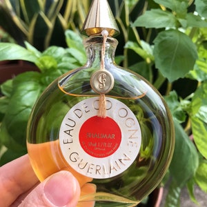 Guerlain Shalimar Eau De Cologne Veritable Round Bottle 1.7 Oz 50 ml Full Bottle & Pouch Vintage 1970s French Parfum Perfume Gift Collectors afbeelding 5