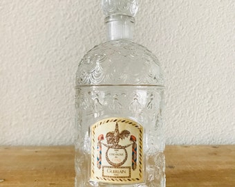 EMPTY Vintage 1980s Guerlain Cologne Coq Eau De Cologne Veritable BEE BOTTLE 16 Oz 475 ml French Perfume Gift for Collectors