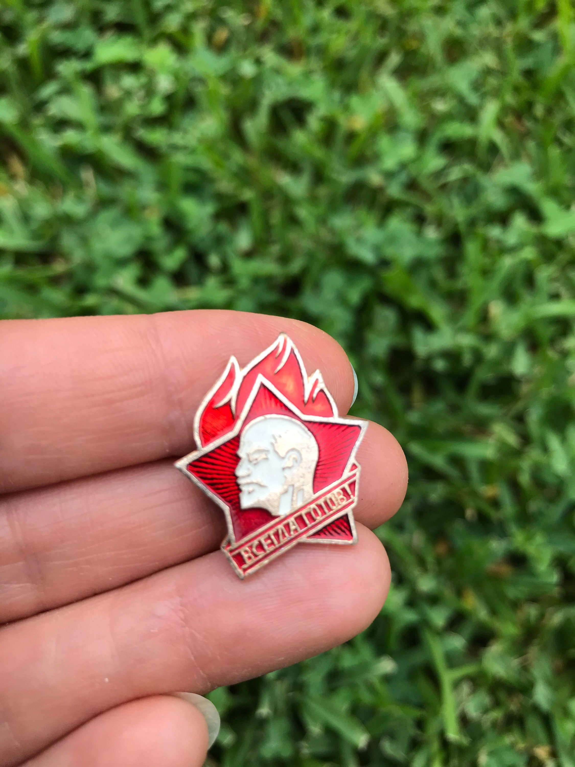 Lenin Pin Vintage Russian Soviet Pioneer Pin Socialist Leader Lenin Soviet Red Star USSR Vintage Pin History Lenin Communism Unique Pin
