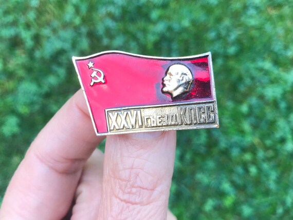 Jahrgang Russischen Pin Lenin Pin 26 Kongress Cpsu Etsy