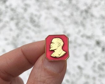 Vintage Soviet Pin Lenin Pin Soviet Communist Socialist Leader Propaganda Soviet USSR Vintage Badge Lenin Communism Rare Collectible Soviet