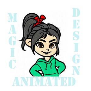 Vanellope Machine Embroidery Design in 4X4 ---Instant download---