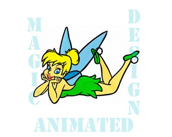 Tinkerbell diseño bordado en instantánea de 6 X 9---descargar---