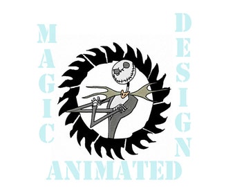 Diseño de bordado de máquina Jack Skellington en descarga instantánea de 5 X 7------