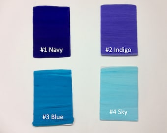 Versorgung Nylon Strumpf Stoff Blume Floral High Stretch Plain DIY Material Marine Indigo blau Himmel Spandex