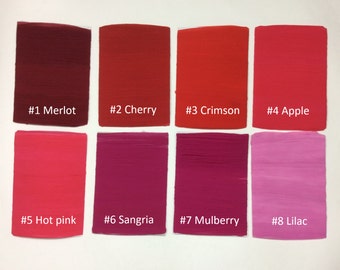 Supply Nylon Stocking Fabric Flower Floral High Stretch Plain DIY Material Merlot Cherry Red Crimson Apple Hot Pink Sangria Mulberry Spandex