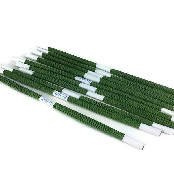 Green Wires Lines Floral Flower Stem Artificial Length 12" 10,000 Pieces Wire