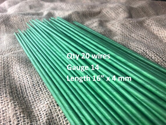 Stems Wire Large Long Big Length 18 X 4 mm Floral Wire Flower Stem  Artificial Floral Stem Green Wire Stems Gauge#16