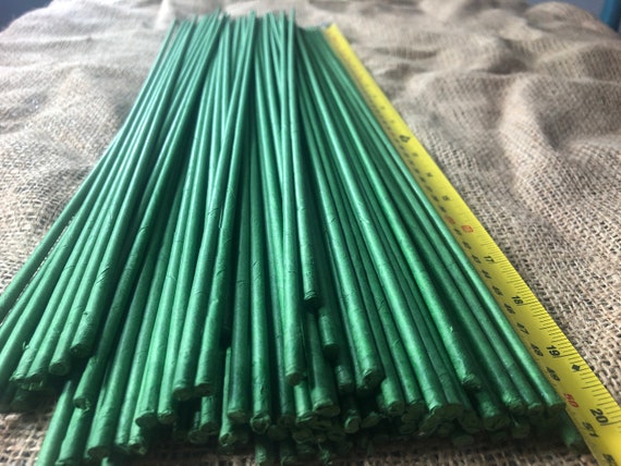 50 Stems Large Long Big Length 20 X 4 Mm Floral Wire Flower Stem Artificial Floral  Stem Green Wire Stems Paper Wire Gauge14 -  Israel