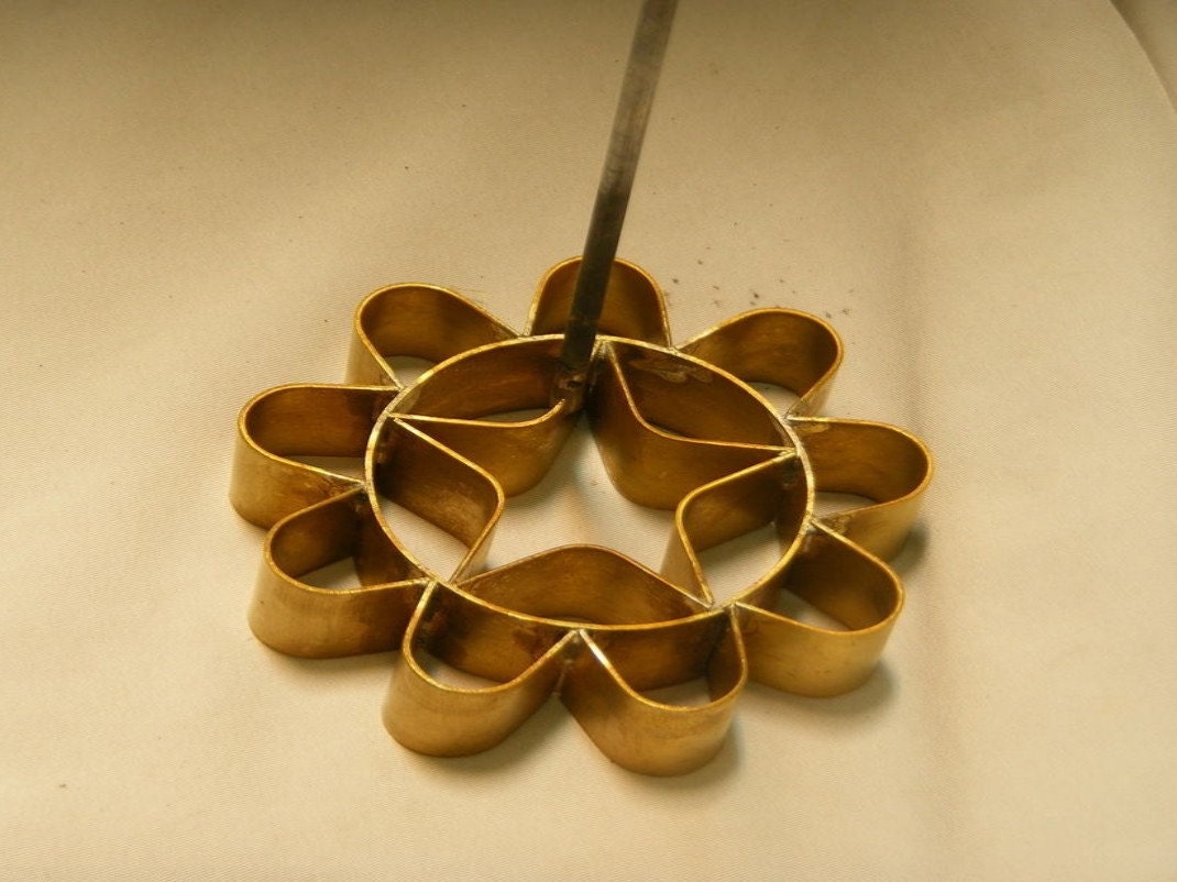 Thai Traditional Lotus Flower Ustensiles De Cuisine Brass Mold Etsy