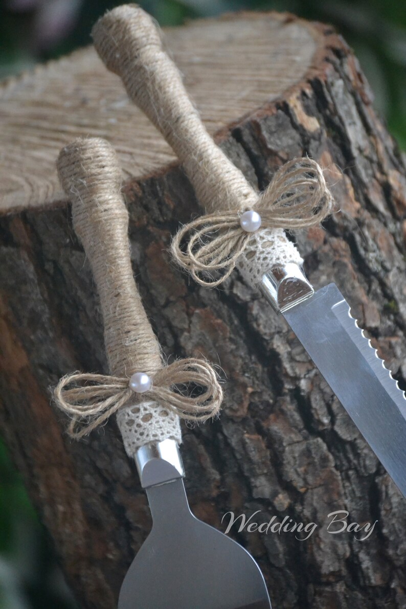 Wedding Cake Cutting Set Rustic Wedding Cake Knife Rustic Etsy
