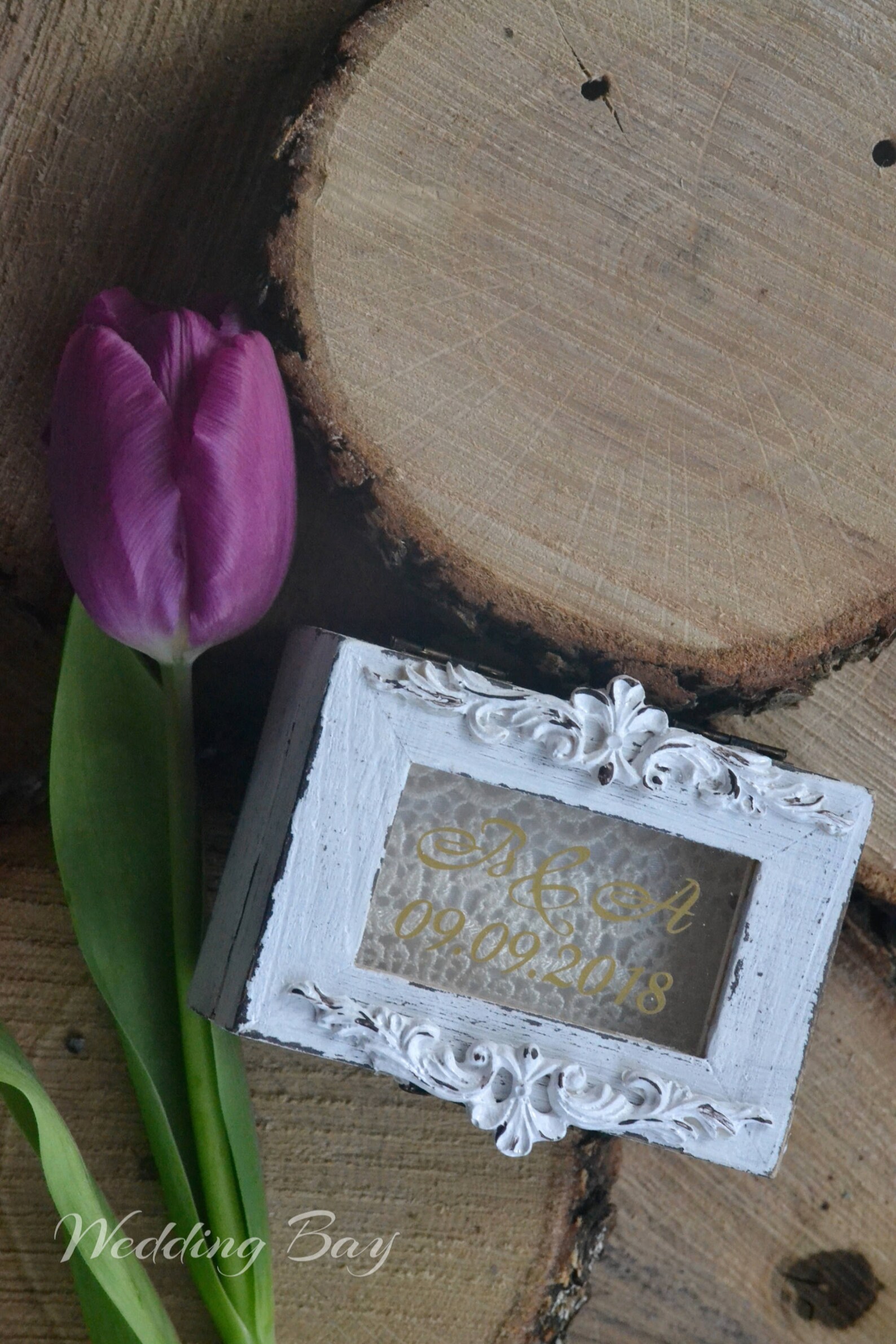 Vintage Ring Holder for Wedding Personalized Rustic Ring Etsy