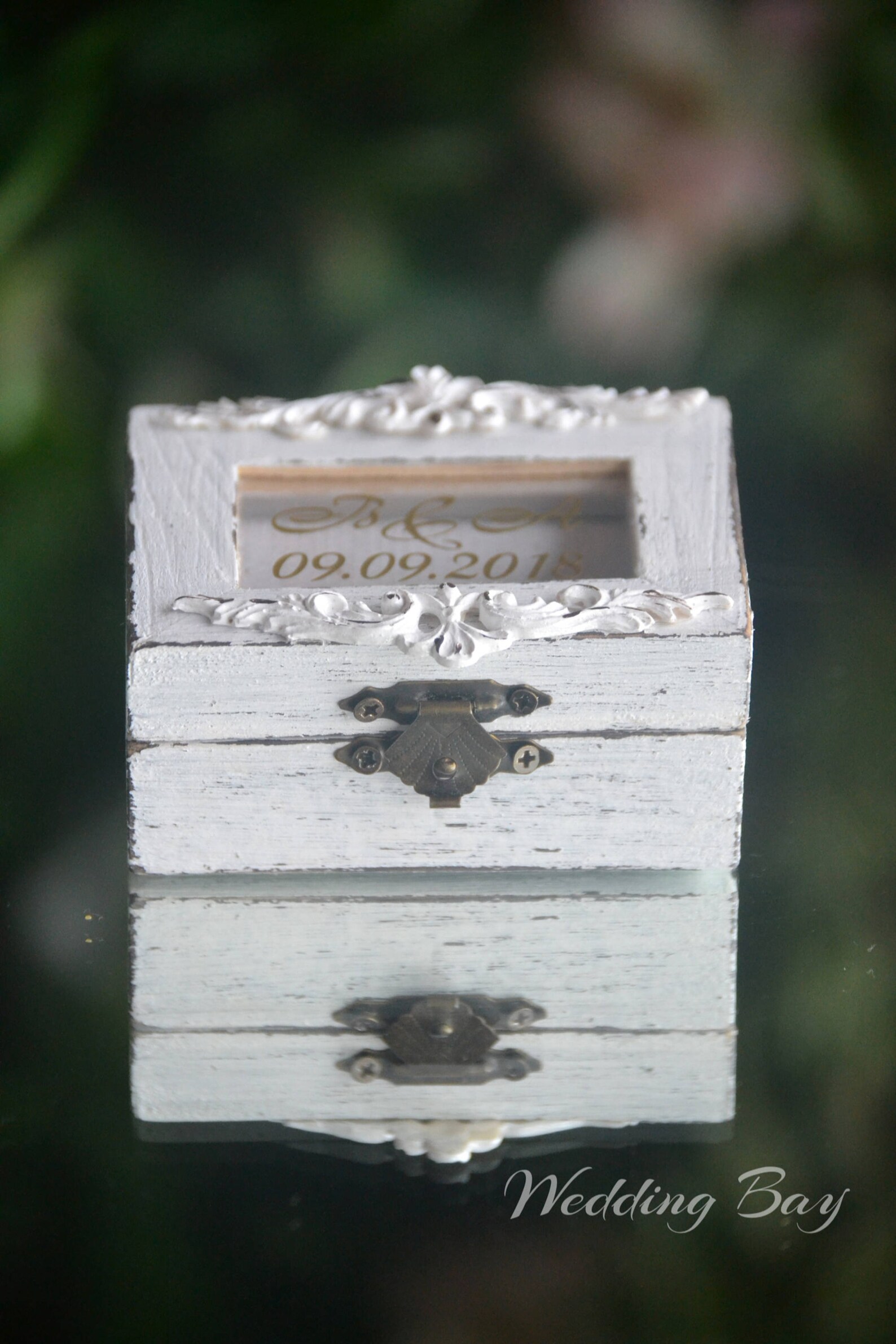 Vintage Ring Holder for Wedding Personalized Rustic Ring Etsy