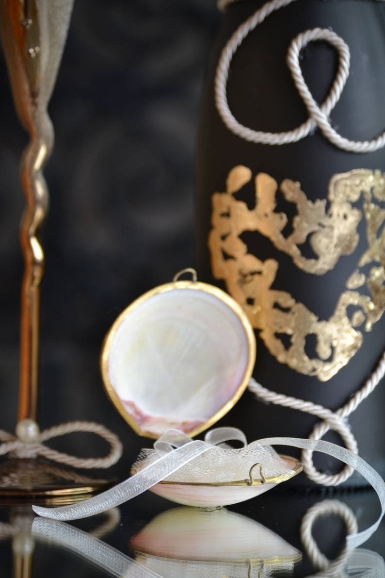 Seashell Ring Holder Gold Shell Ring Box Beach Wedding Etsy Australia