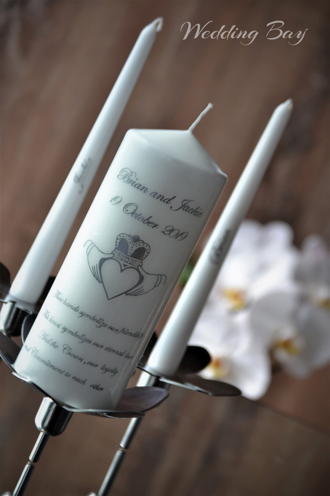 Irish Unity Candle Set for Wedding Catholic Claddagh Unity Etsy