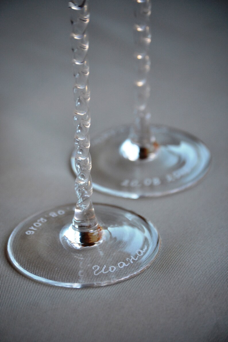 Champagne Glasses for wedding Toasting Flutes Set Handmade Etsy