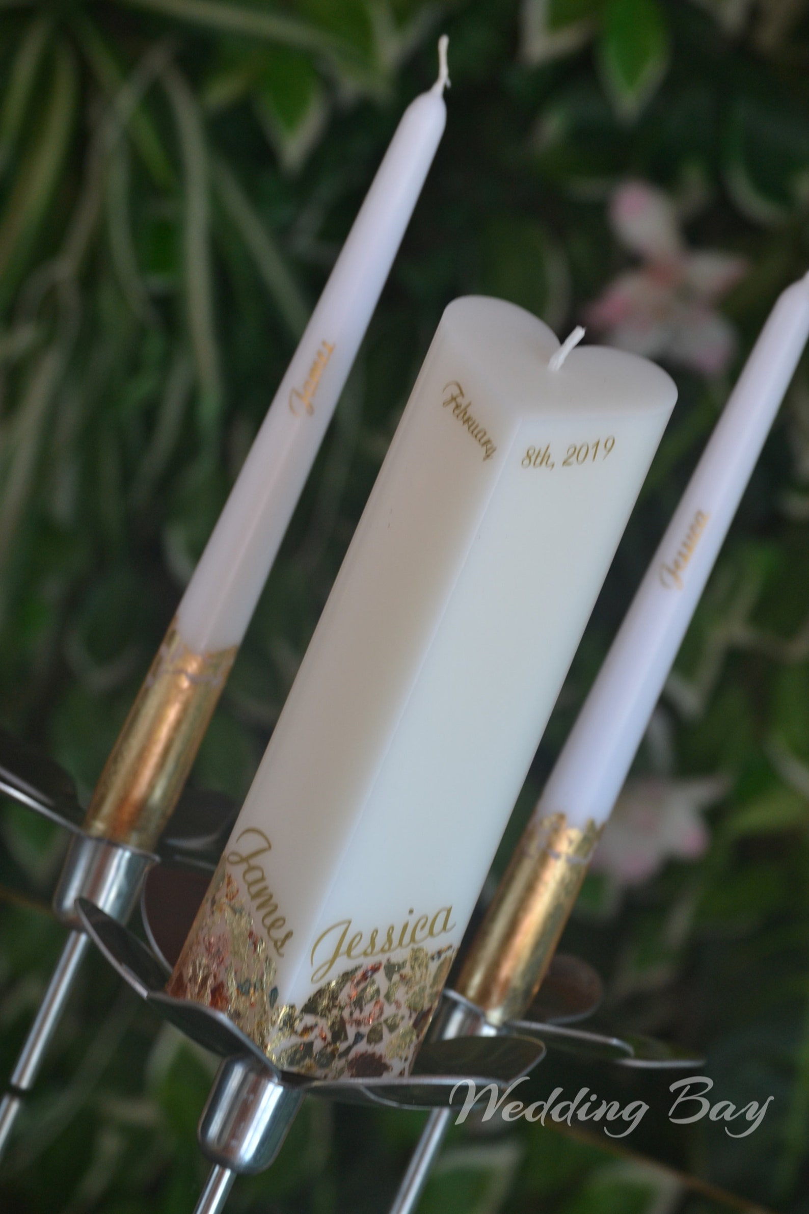 Unity Ceremony Ideas Unity Candle Set Gold Unity Candles - Etsy