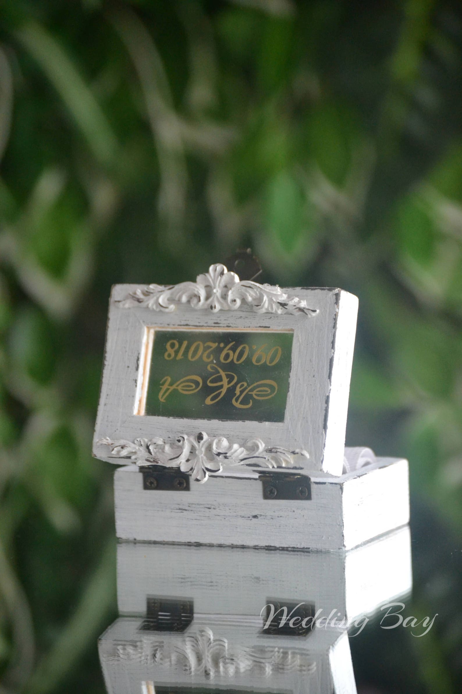 Vintage Ring Holder for wedding Personalized Rustic Ring Etsy