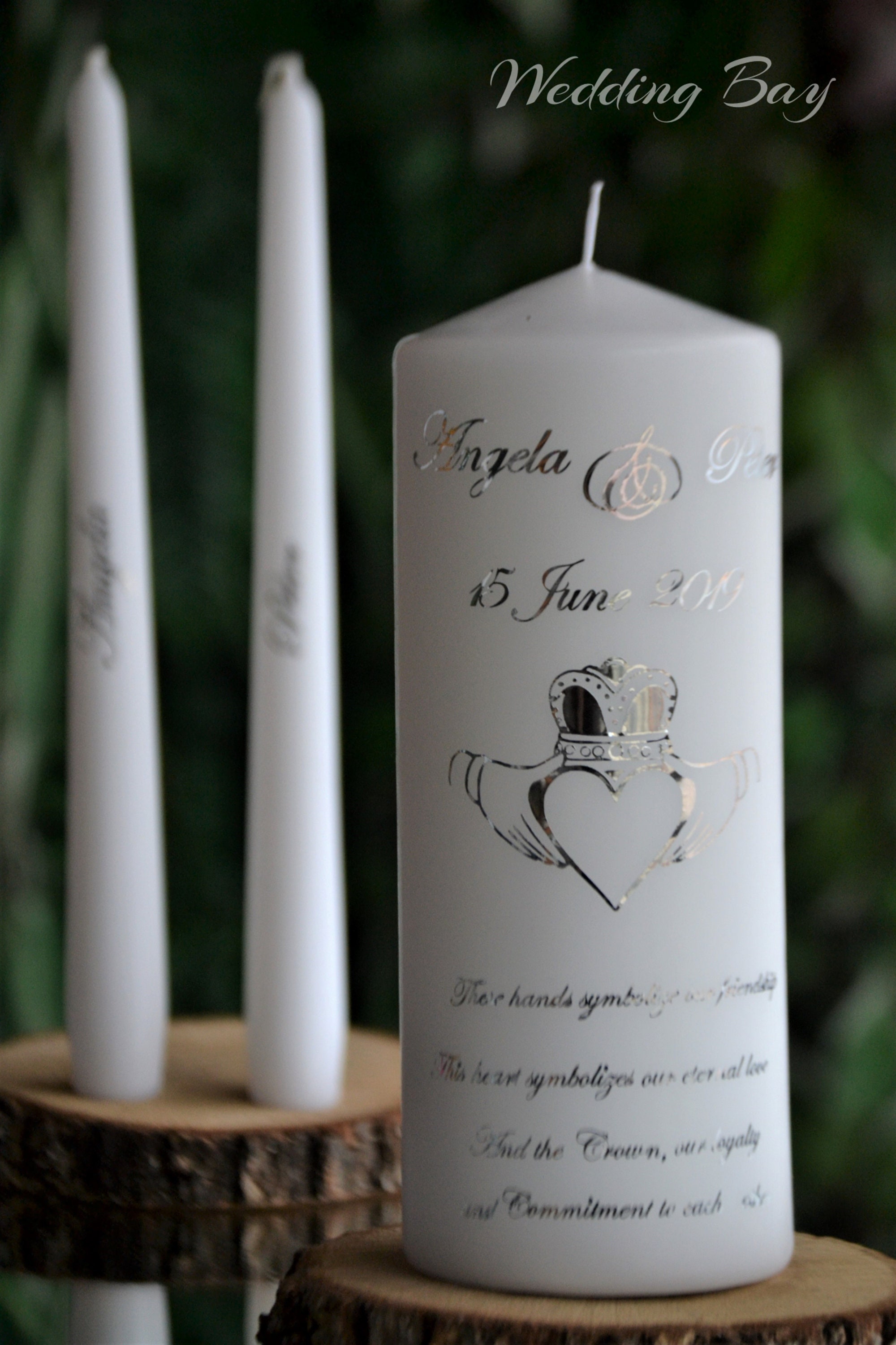 Irish Unity Candle Set for Wedding Catholic Claddagh Unity Etsy