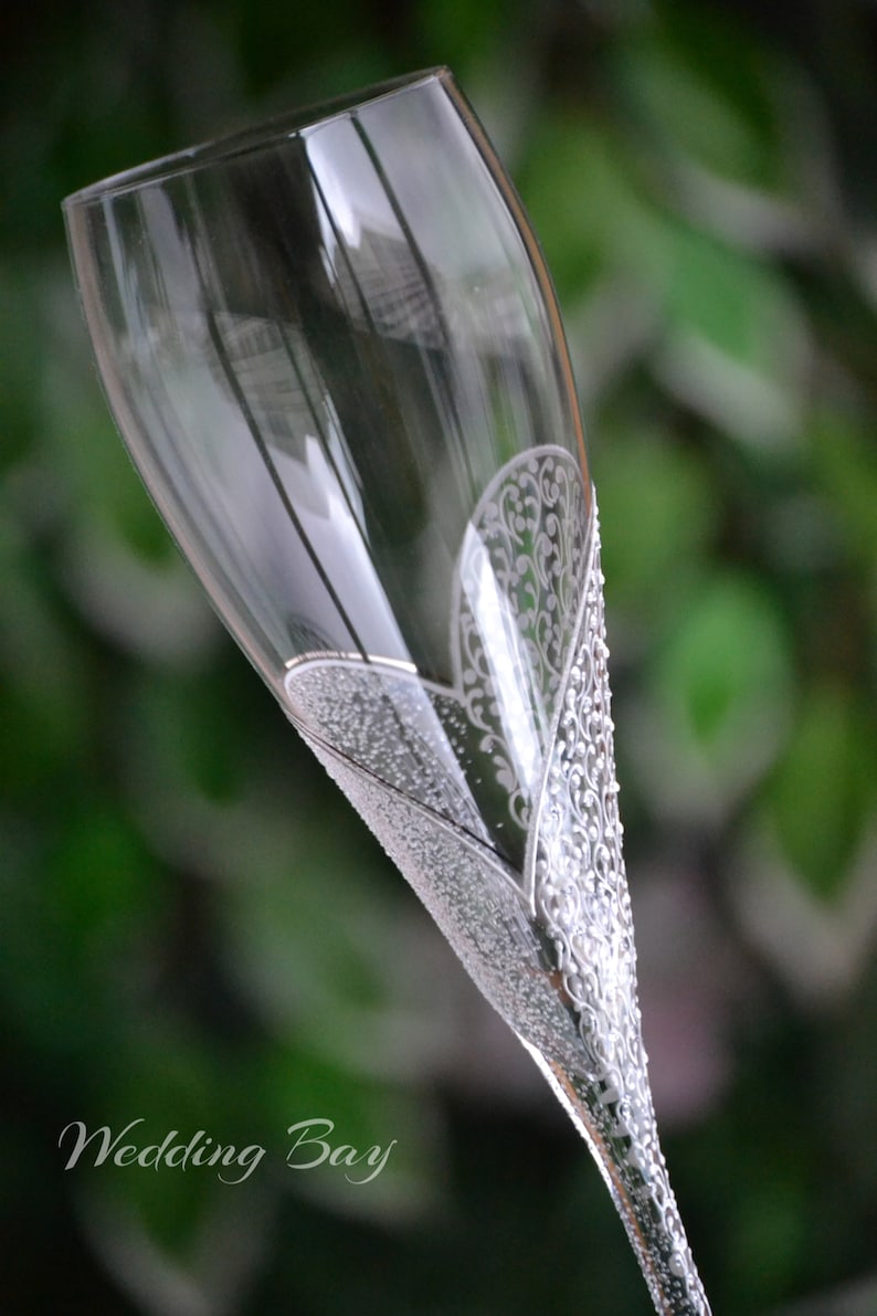 Wedding Glasses for Bride and Groom Customized Bride and Groom Etsy