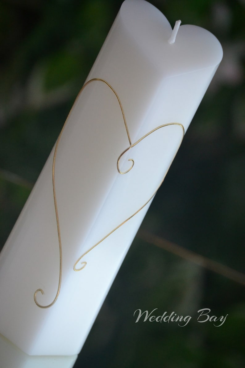 Unity Candle Set Heart Unity Candle Wedding Candles Etsy Canada