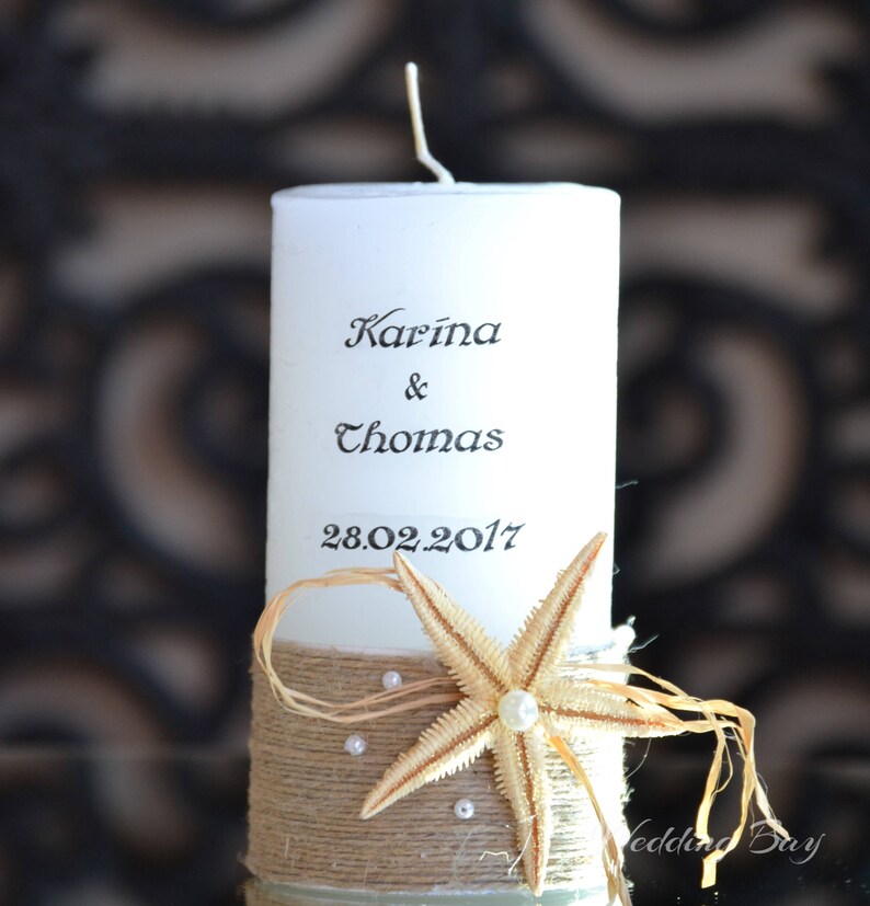 Beach Unity Candle Set Starfish Candle Set for Beach Wedding Etsy