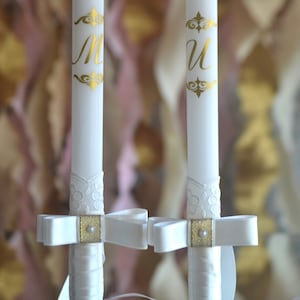 Set di candele ortodosse / Lambades ortodossi / Candele per matrimonio greco / Set di 2