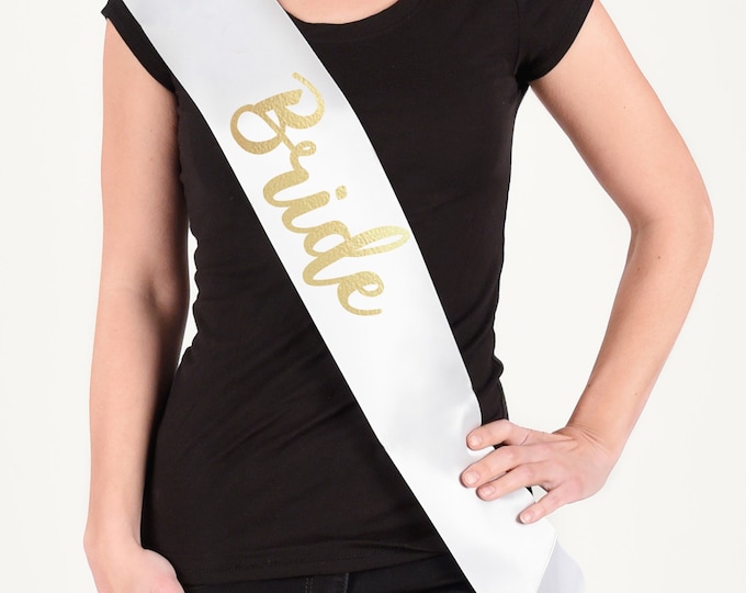 Bride Hen Party Sash Bridal Shower Party Accessory Bachelorette Party Personalised Sashes Rose Gold Birthdays Baby Shower Gifts Bride