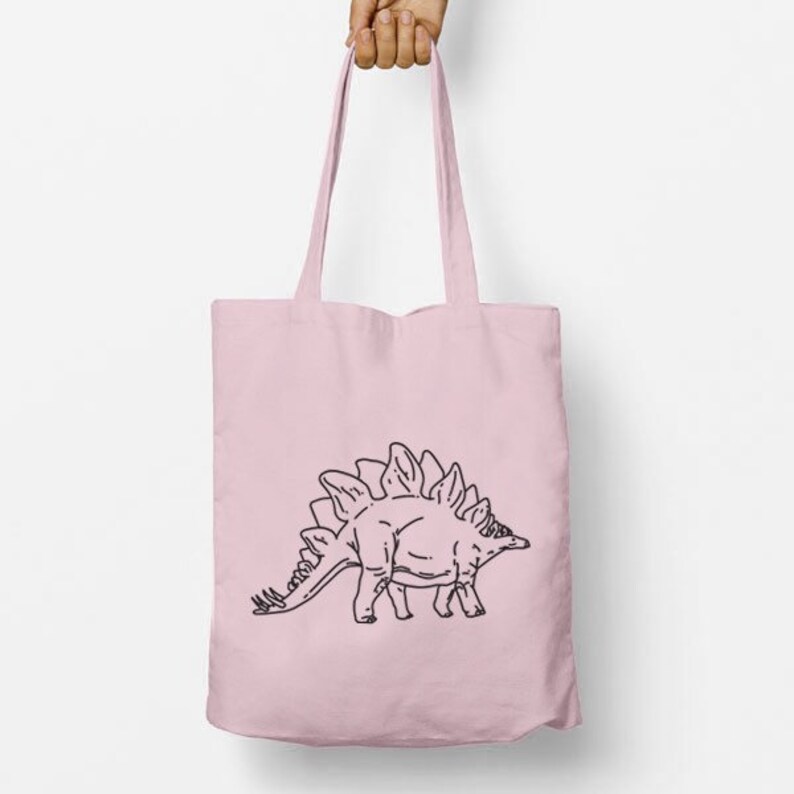 Stegosaurus Dinosaur Tote Bag Beach Bag Shopping Bag Etsy