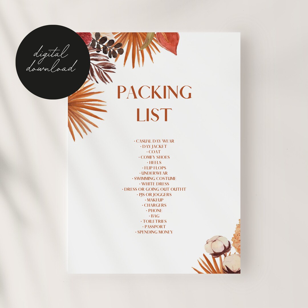 Pampas Grass Hen Party Packing List Digital Template Etsy UK pampas-grass-hen-party-packing-list-digital-template-etsy-uk
