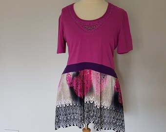 Womens Tunic dress womens Bohemian Clothing Upcycled  boho Dress upcycled clothing for women boho clothing hippie clothing womens tunic tops