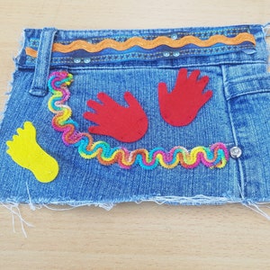 Recycled denim patches, Upcycled clothing patch, Upcycle clothes patches, Sew on patch large, Slow stitch ornament, Ripped denim, Appliques