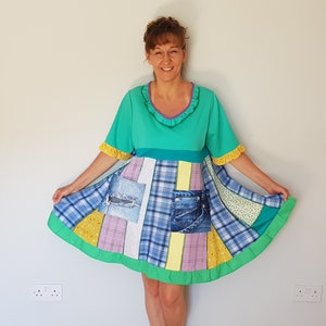 Vêtements pour femmes, vêtements recyclés, robes grandes tailles, robe femme recyclée, robe tunique bohème, vêtements hippies, robe bohème grandes tailles