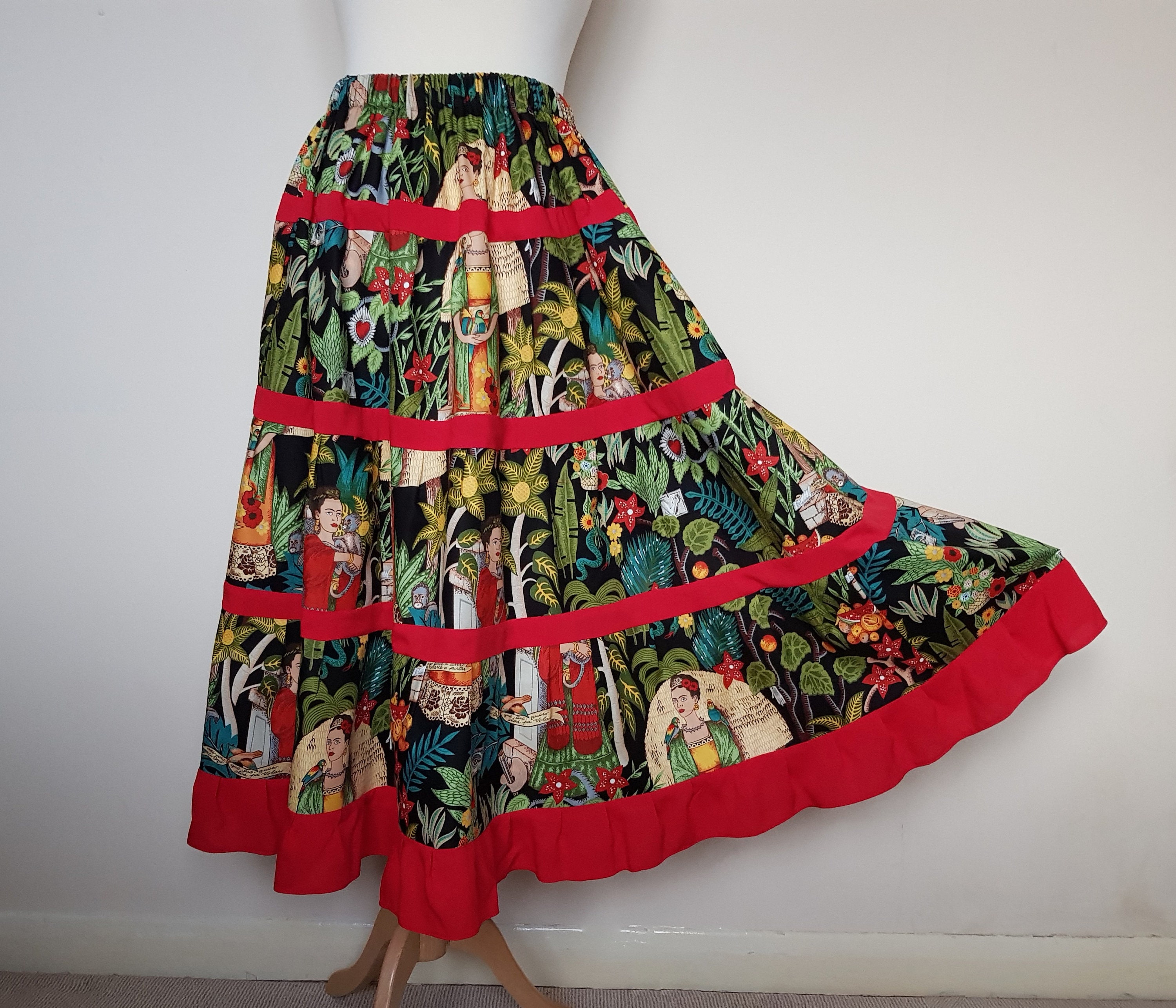 Mexican Skirt, Long Boho Skirt, Long Skirts for Women, Plus Summer