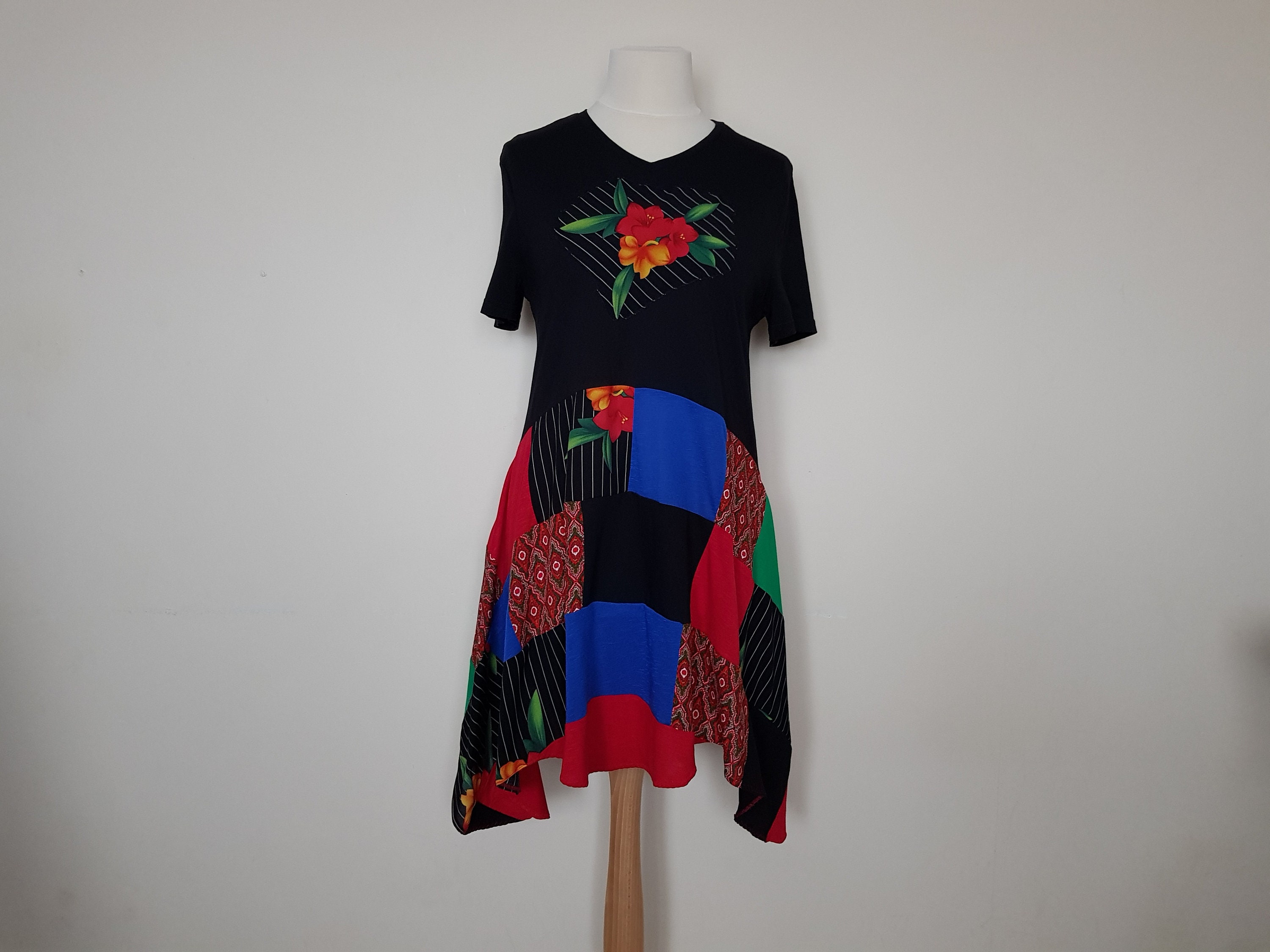 patchwork tunic dress