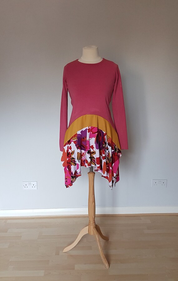 Tunics for women, Women's dresses, Dresses for women, Womens tunic dress, Lagenlook dress, Asymmetrical tunic, Pink sweater dress, Boho dres Tunics for women, Women's dresses, Dresses for women, Womens tunic dress, Lagenlook dress, Asymmetrical tunic, Pink sweater dress, Boho dres