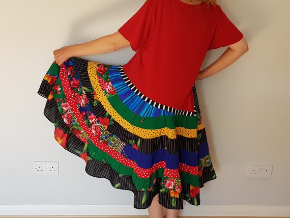 rainbow plus size denim dresses