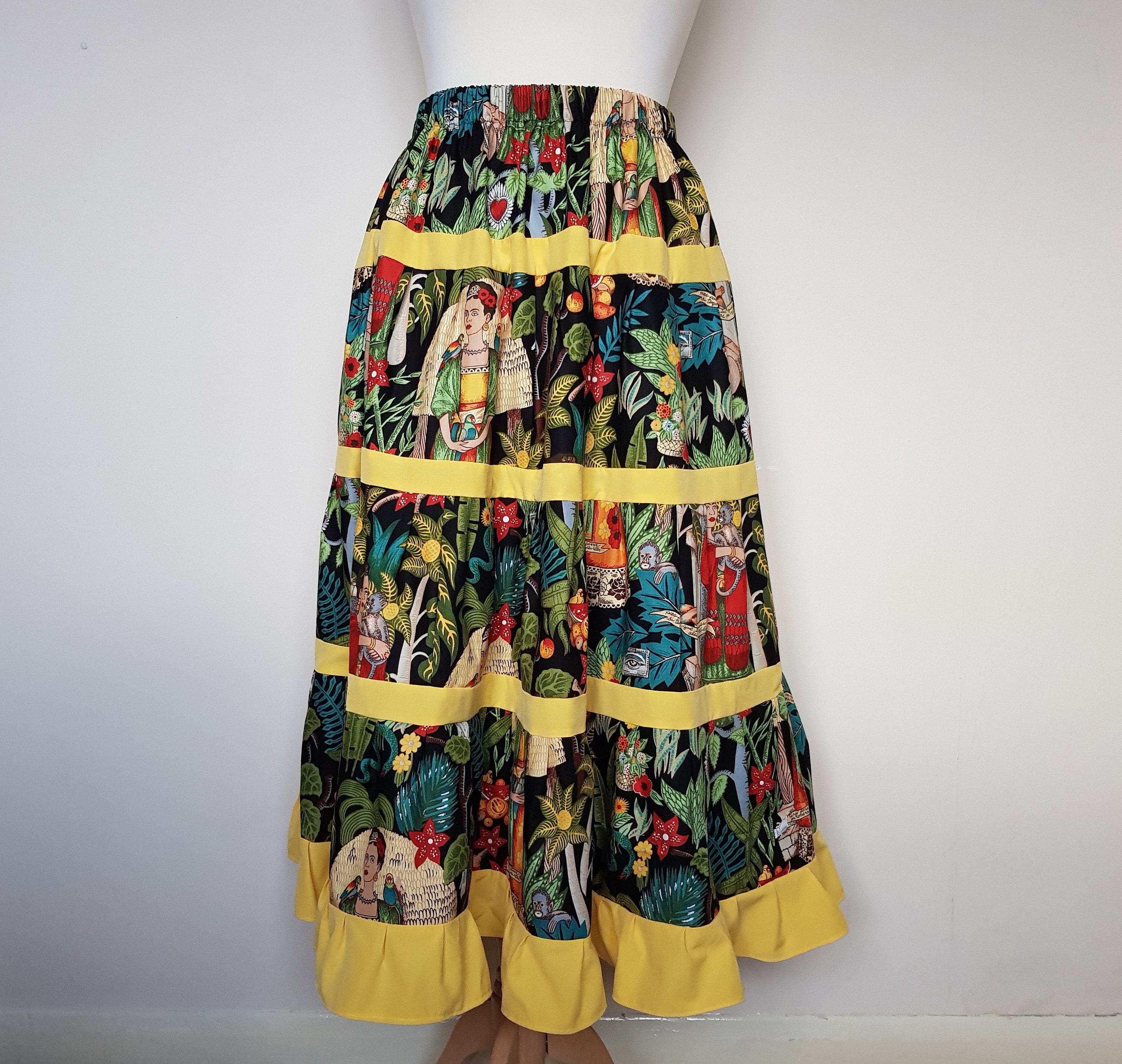 Mexican Skirt, Long Boho Skirt, Long Skirts for Women, Plus Summer ...