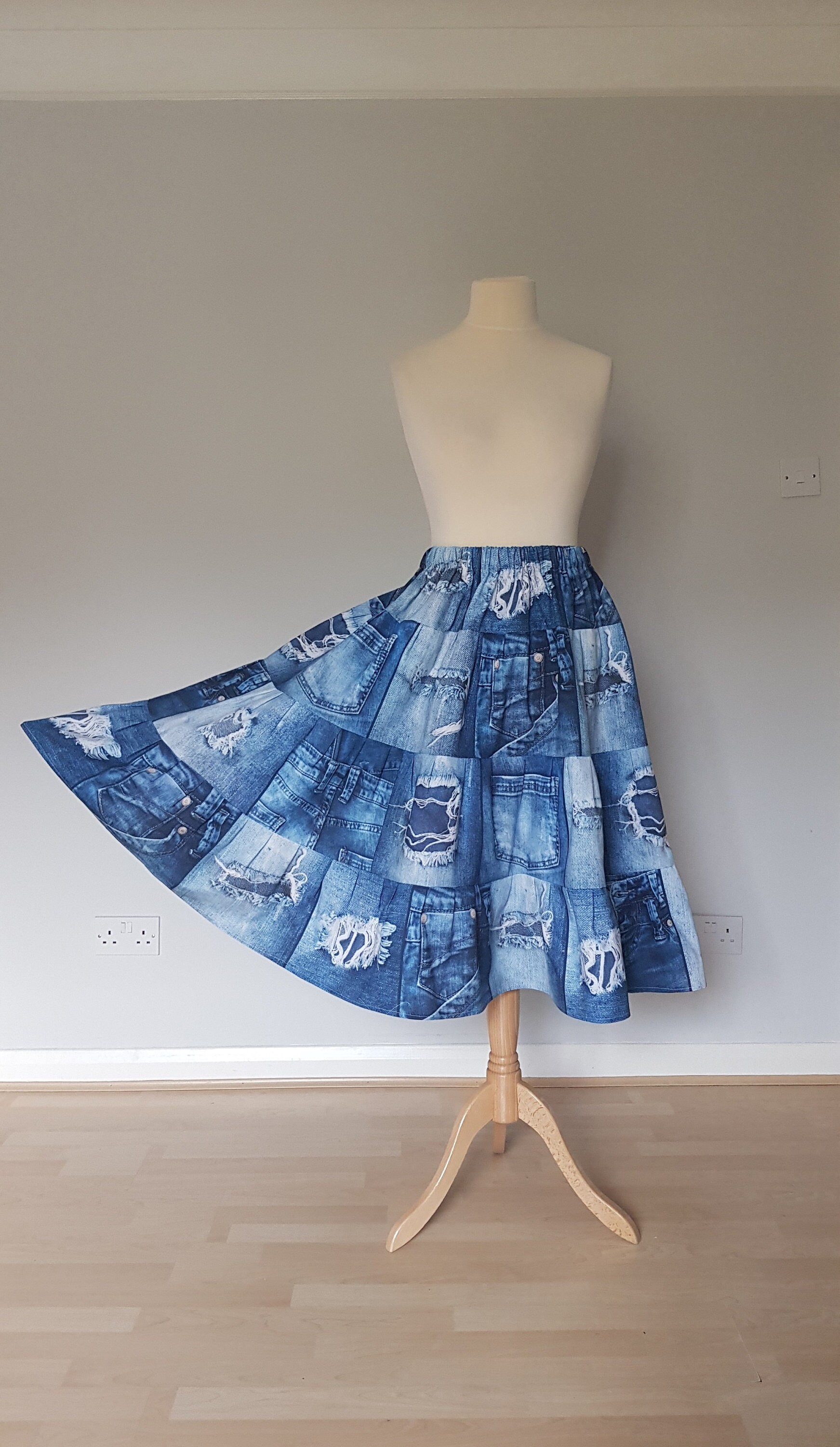 distressed denim skirt quilt pattern