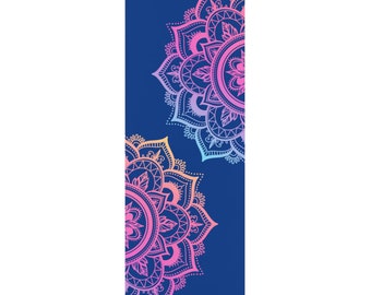 Rainbow Mandala Rubber Yoga Mat - Eco-Friendly, Non-Slip