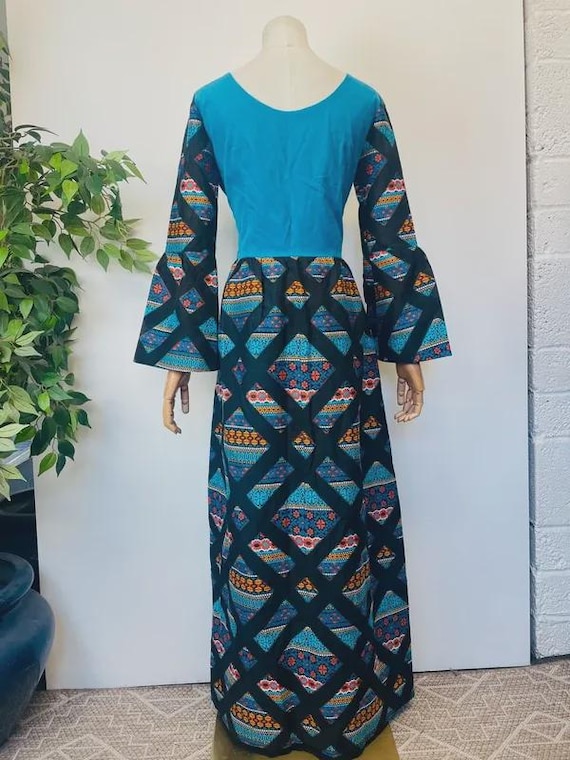 flute sleeve maxi dress ASOS Design - Long Sleeve High Neck Maxi Dress - Women - Polyester - 0 US