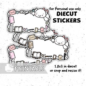 Druckbare Aufkleber: "Planer Label" Gestanzte Aufkleber digitaler download Sprinkles Character Planner Vinyl Sticker Format PNG."